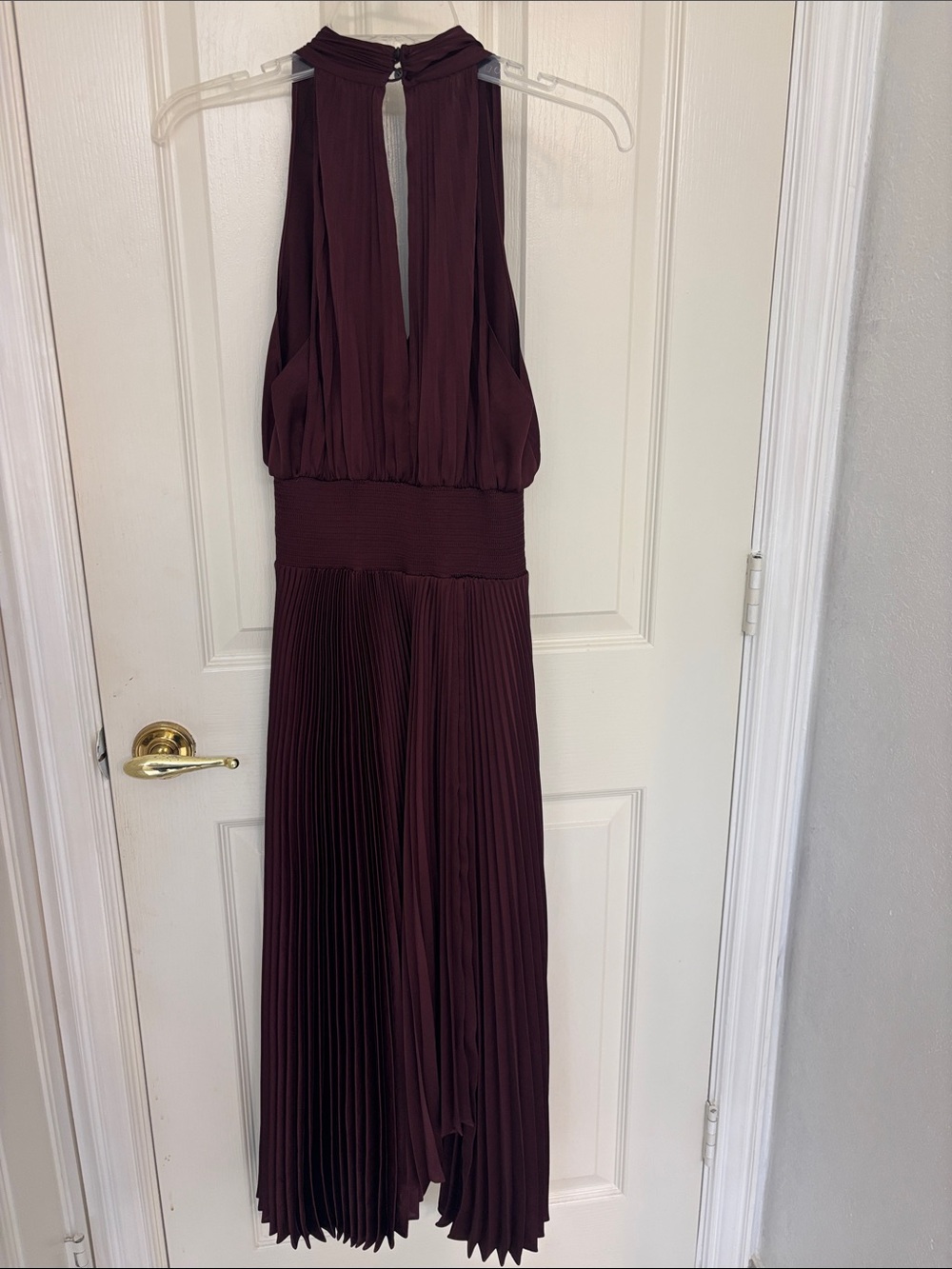 NWT A.L.C. Halter Pleated Maxi Dress - Picture 5 of 6